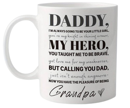 Daddy To Be Grandpa Coffee Mug From Daughter