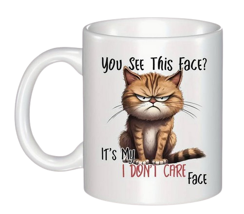Irritable Cat Face Mug