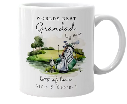 Worlds Best Grandad Golf Mugs