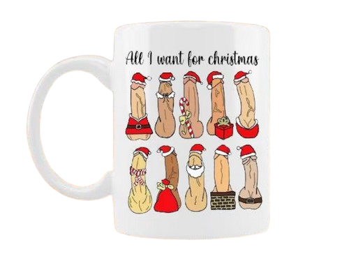 Adult willy Xmas mug