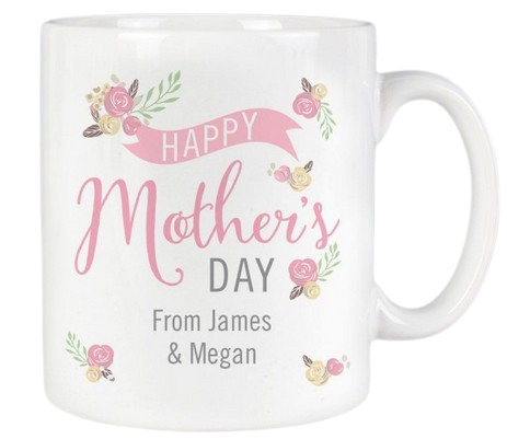 Personalised Floral Bouquet Mothers Day Mug